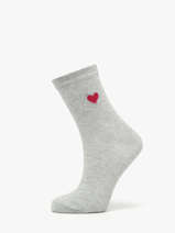 Damessokken Lurex Heart Pieces Grijs socks women 17159116